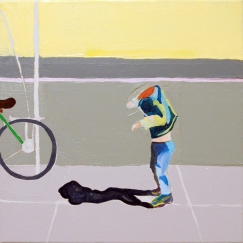 Messin’ Around on Mass Ave 2011, Acrylic on canvas, 12" x 12"